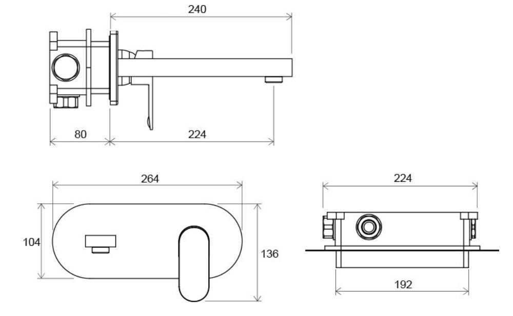 Смеситель для умывальника Ravak Chrome CR 019.00, X070093