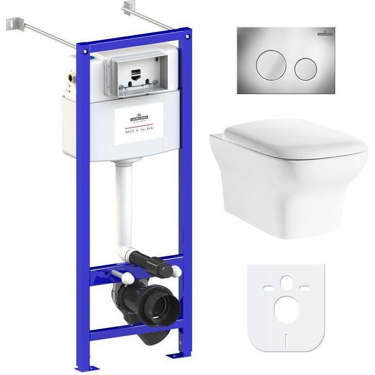 Комплект инсталляции и унитаза 6 в 1 Lavinia Boho Relfix Bristol Rimless, 77050198