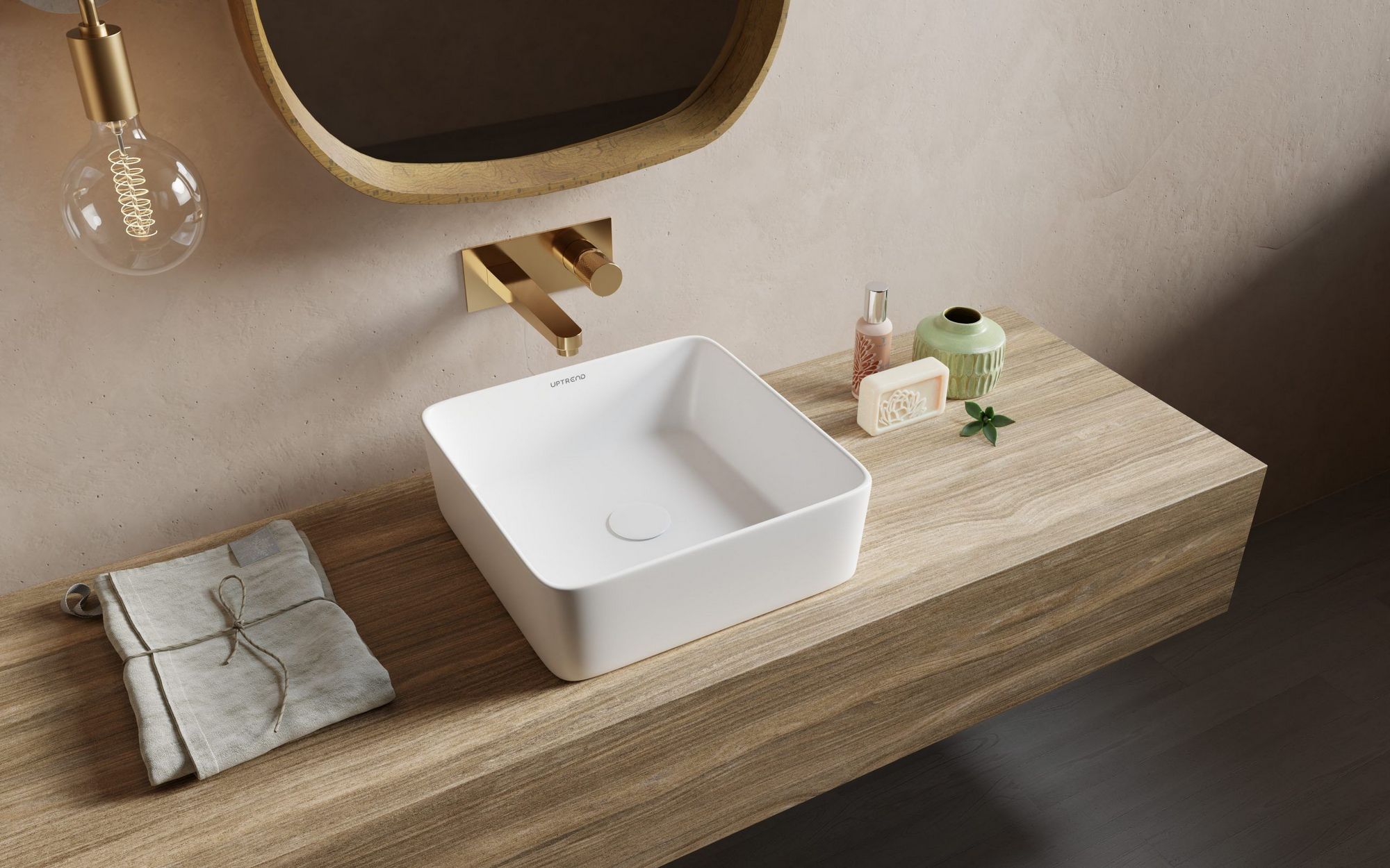 Накладной умывальник Uptrend Hestia 38.5x38.5, TR41120