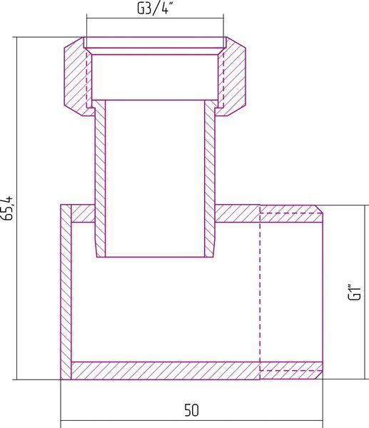 Уголок переходной Сунержа 1" НР - 3/4" НГ, 00-1505-0134