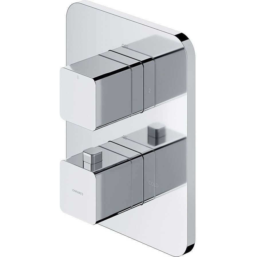 Термосмеситель для ванны скрытого монтажа на 2 выхода Omnires Parma, PM7436CR