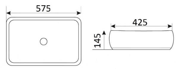 Раковина для ванной Ceramalux 56x42, 9243