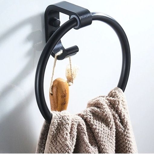 Кольцо для полотенца (черный) Ledeme L5504