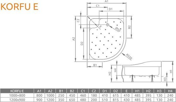 Душевой поддон Radaway Korfu E