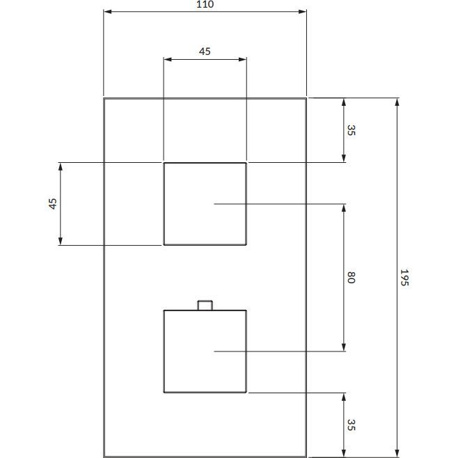 Термостатический смеситель для ванны встраиваемый, внешняя часть Omnires Fresh, FR7136ROCR