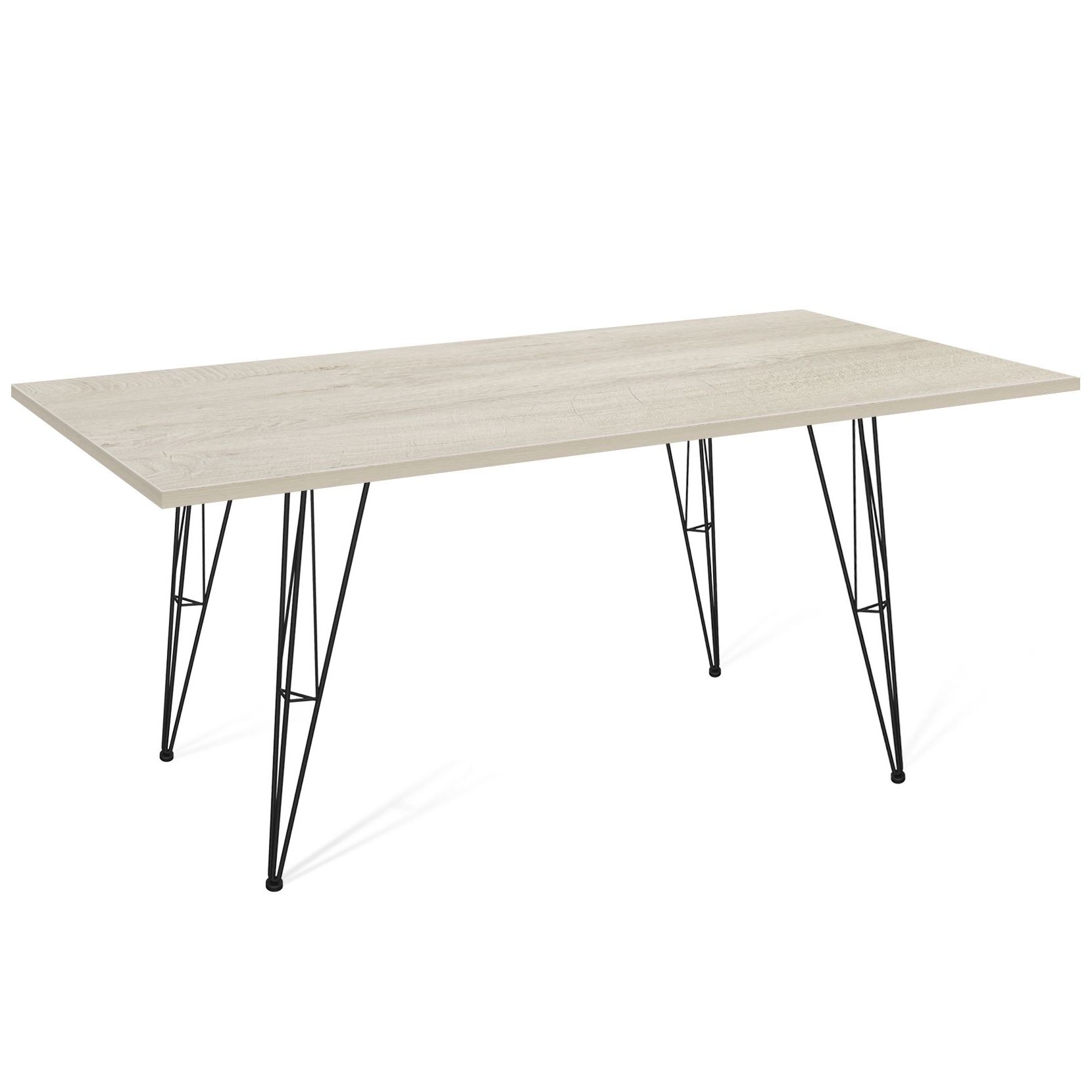 Стол Sheffilton SHT-TU10/120/80 черный муар/дуб беленый, 164058