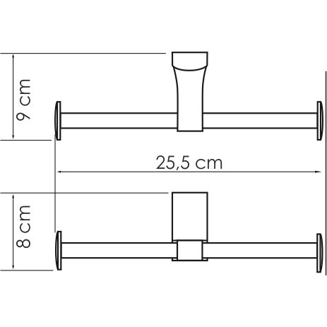 Держатель туалетной бумаги двойной WasserKRAFT Leine, K-5096D
