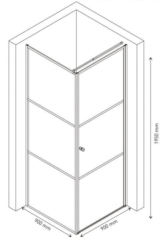 Душевой уголок Berges Dark 90x90 R, 061020R
