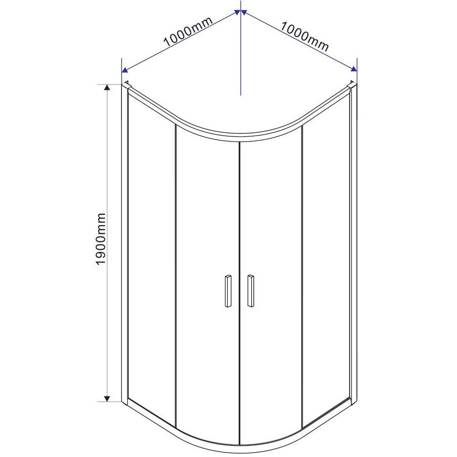 Душевой уголок Vincea Garda 100x100, VSQ-1G100CL