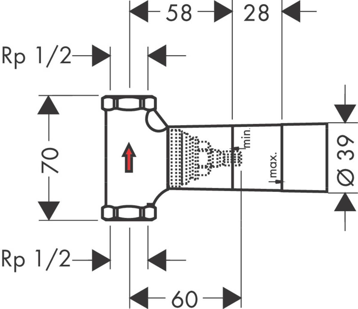 Скрытая часть переключающего вентиля Hansgrohe, 15974180