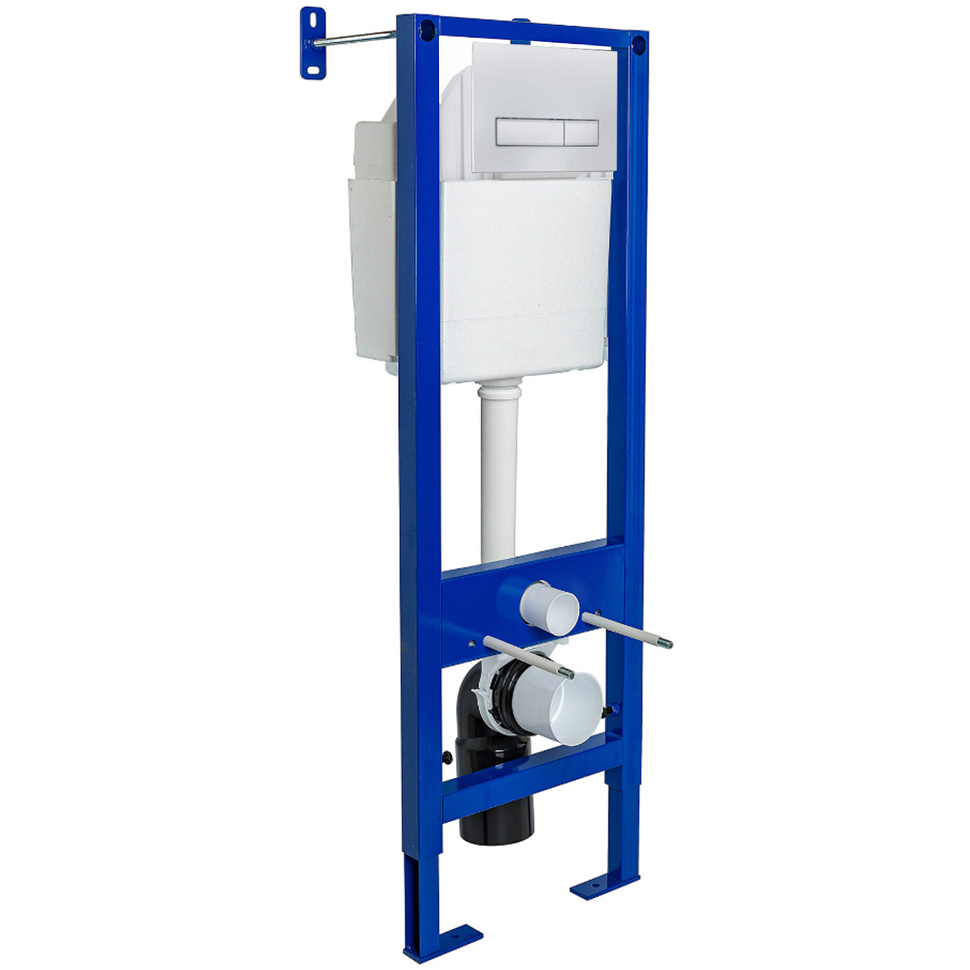 Инсталляция для скрытого монтажа унитаза Berges Atom Line 410 кнопка белая, 040339