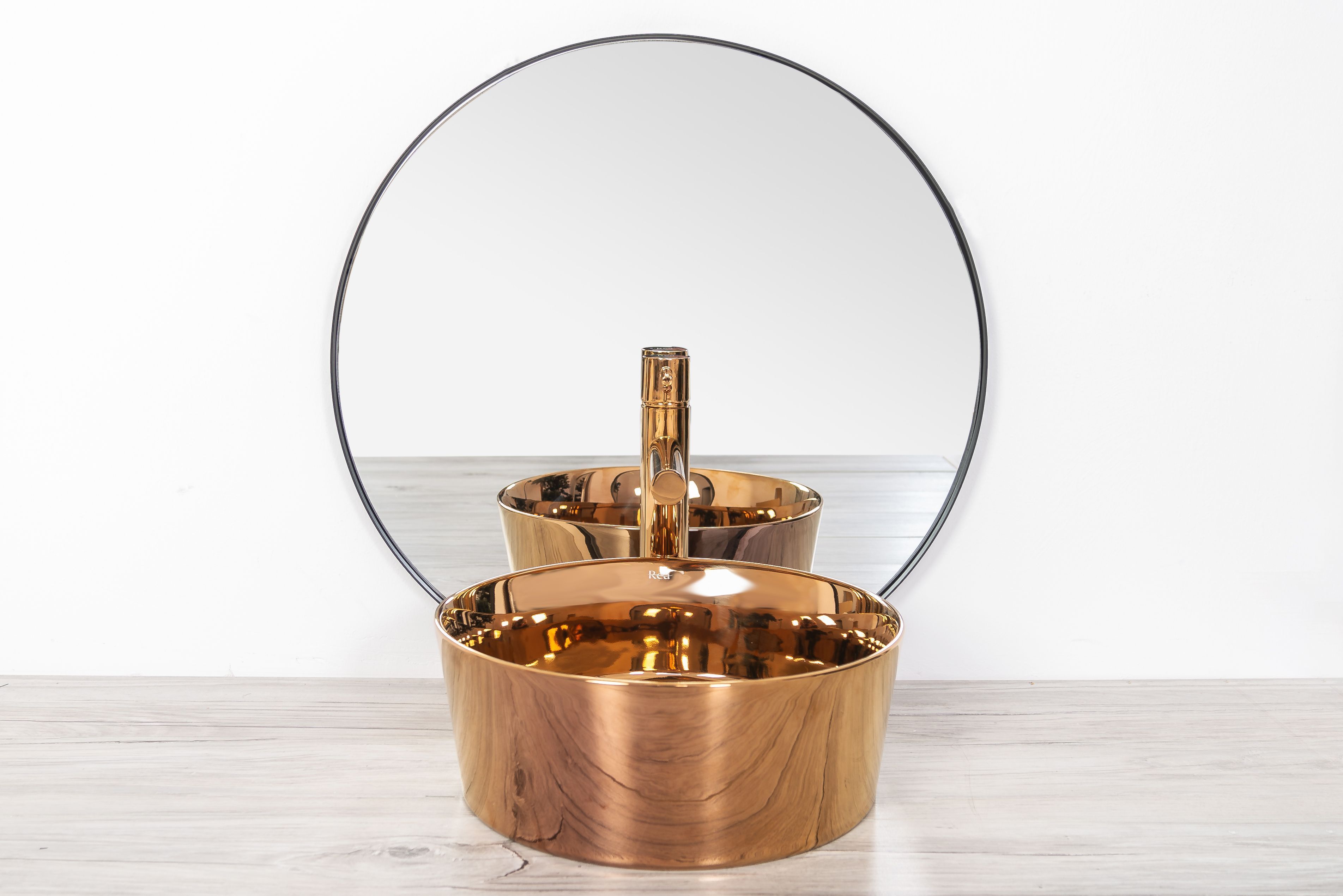 Умывальник Rea Ida Slim Rose Gold 36x36, REA-U7401
