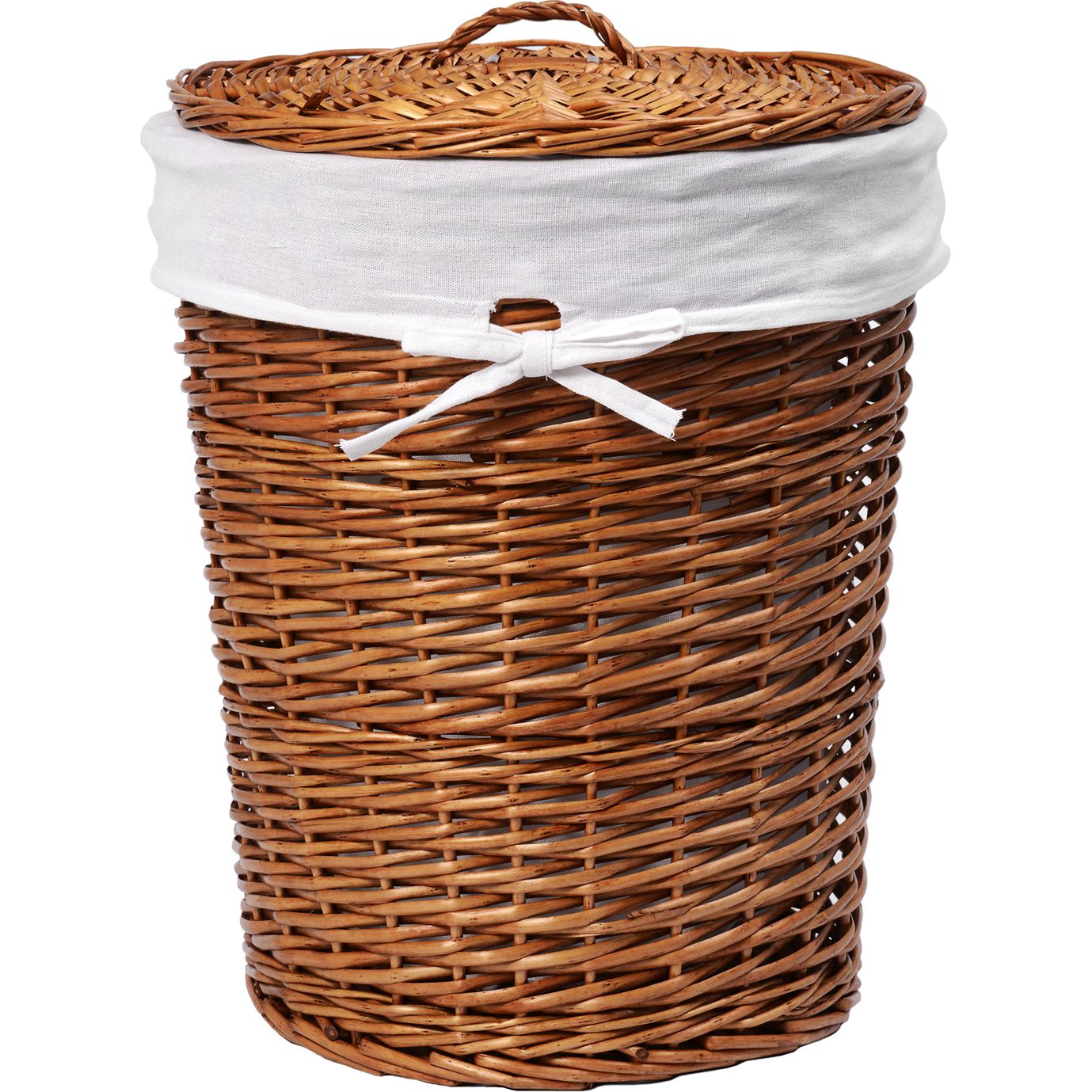 Плетеная корзина для белья с крышкой WasserKRAFT Leine, WB-350-M