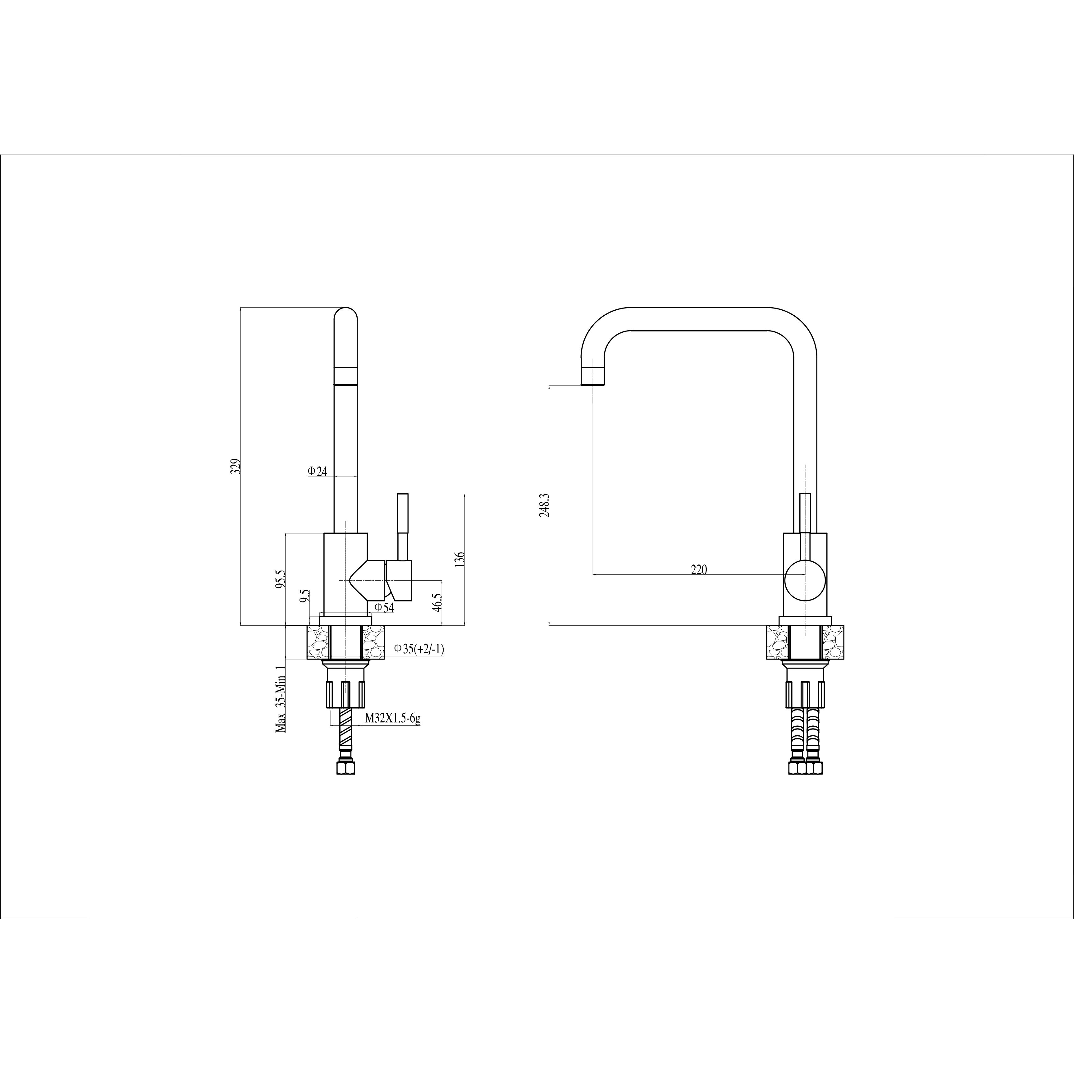 Смеситель для кухни Haiba HB70304-4