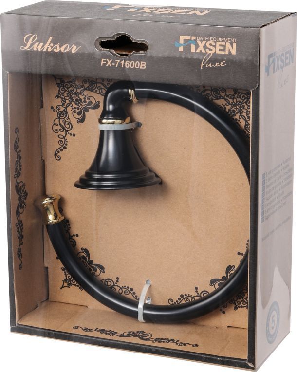 Полотенцедержатель полукольцо Fixsen Luksor, FX-71611B
