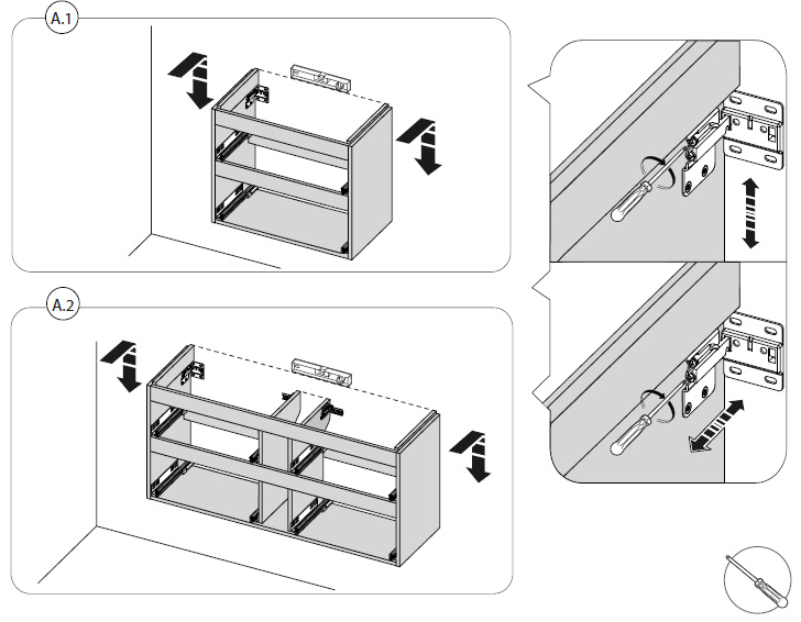 Модуль для раковины 2 ящика Roca Oleta 50/60/80