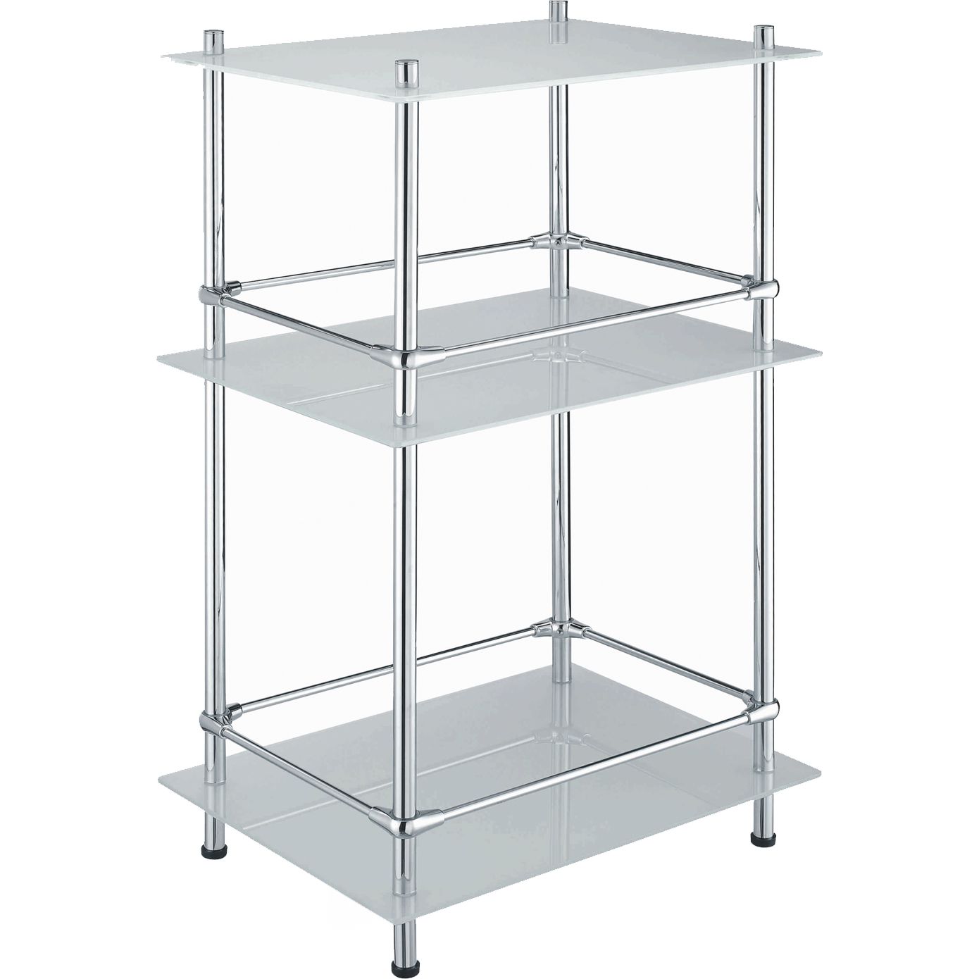 Напольная стеклянная тройная полка с бортиком WasserKRAFT, K-4033