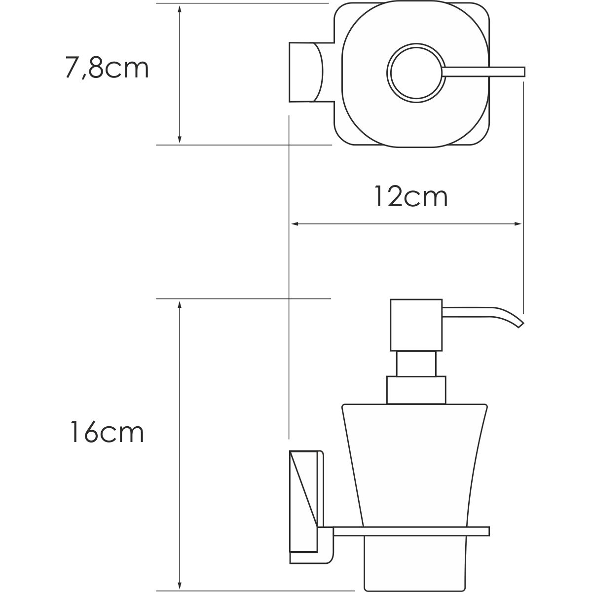 Дозатор жидкого мыла WasserKRAFT Leine, K-5099