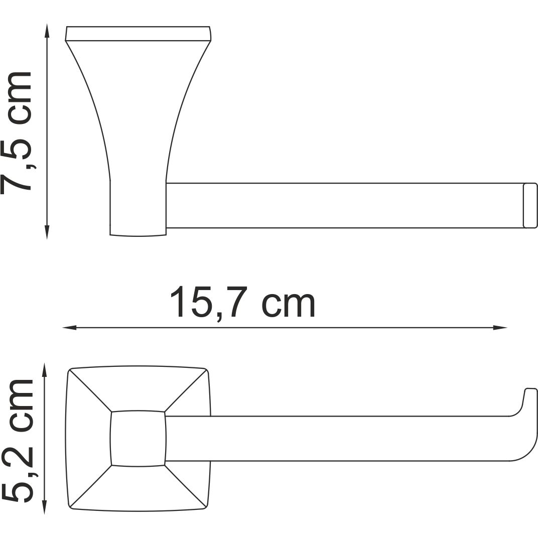 Держатель туалетной бумаги без крышки WasserKRAFT Wern, K-2596