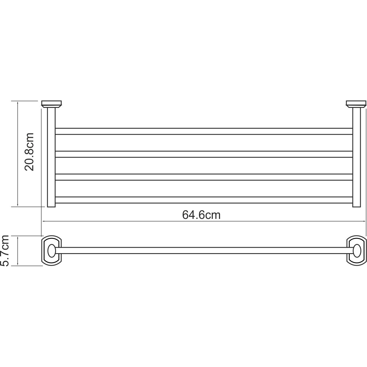 Полка для полотенец WasserKRAFT Oder, K-3011
