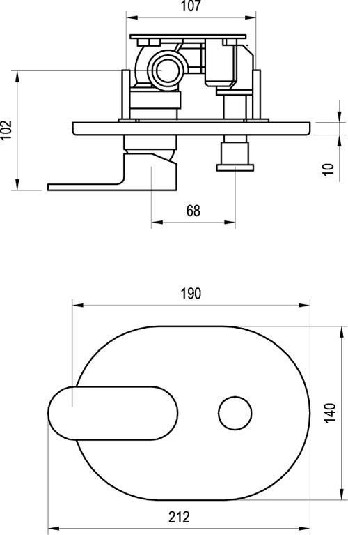 Смеситель скрытого монтажа Ravak Chrome CR 065.00, X070056