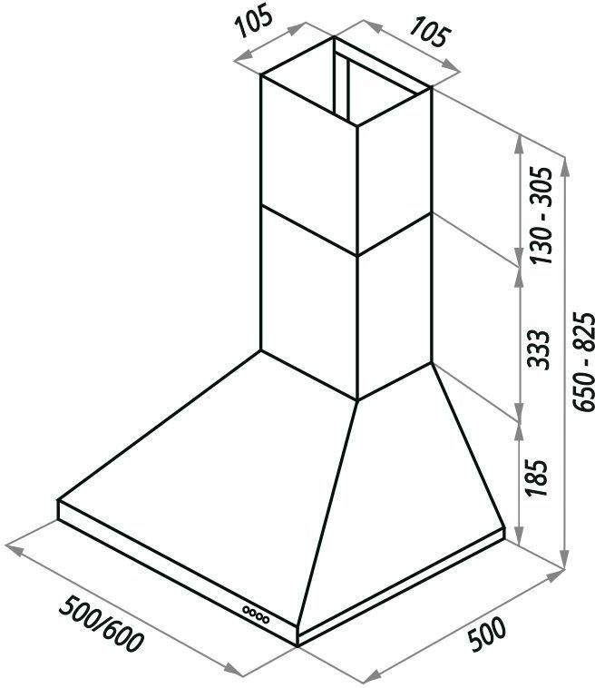Кухонная вытяжка Maunfeld Aire 50 белый