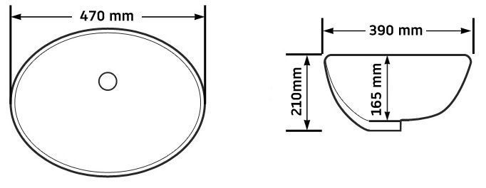 Умывальник Rea Nel White 47x29, REA-U6330