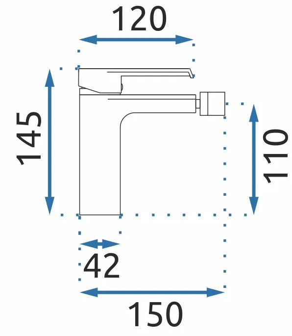 Смеситель для биде Rea Hass Black, REA-B9965