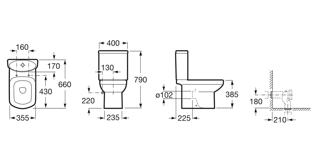 Чаша для унитаза Roca Dama Senso, A342517000