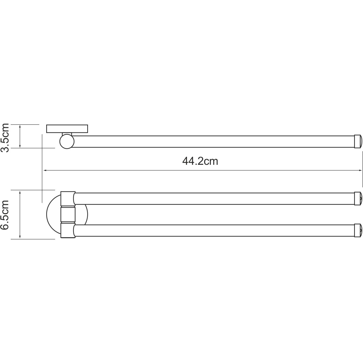 Рога двойные для полотенец WasserKRAFT Rhein, K-6231
