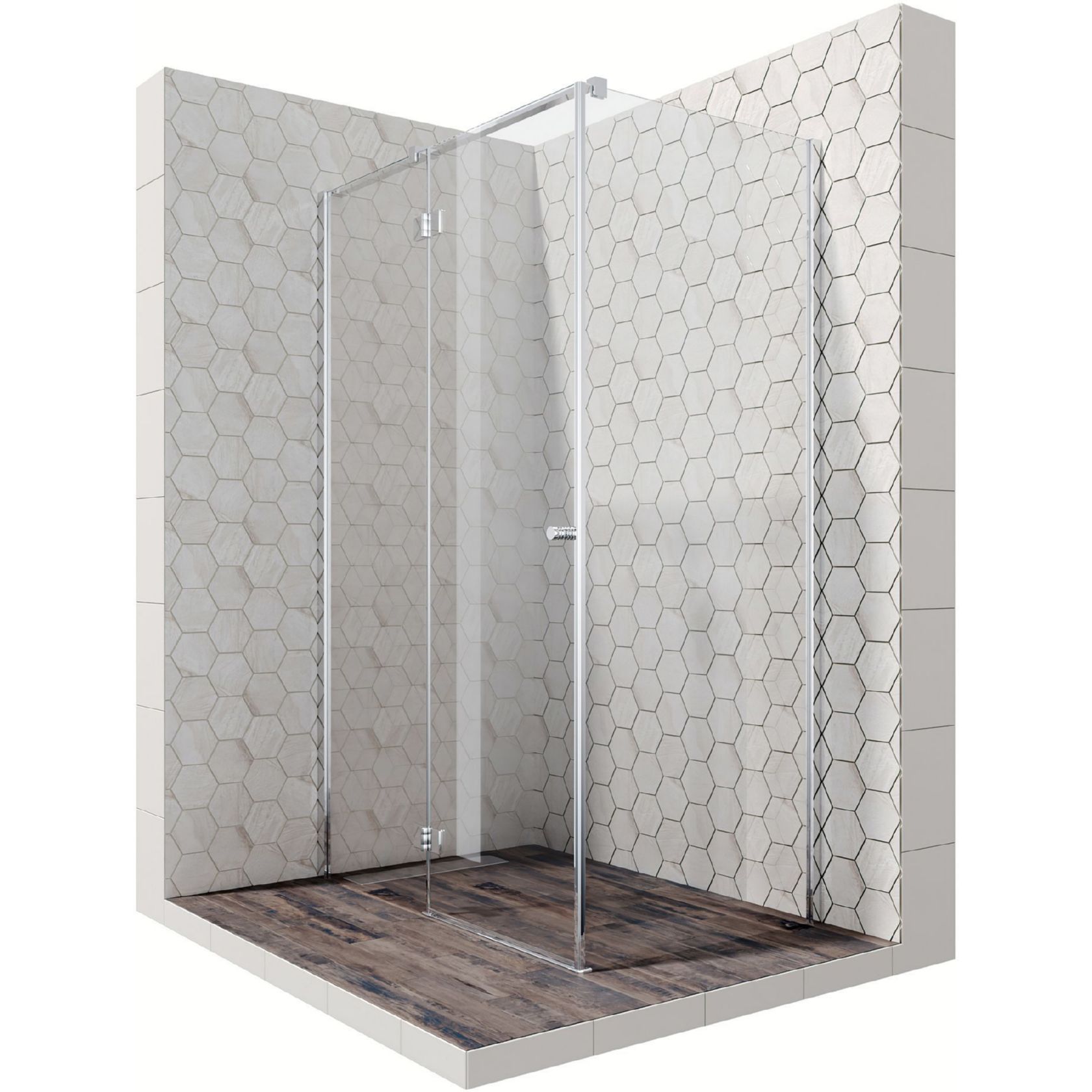 Прямоугольное душевое ограждение с распашной дверью Ambassador Diamond