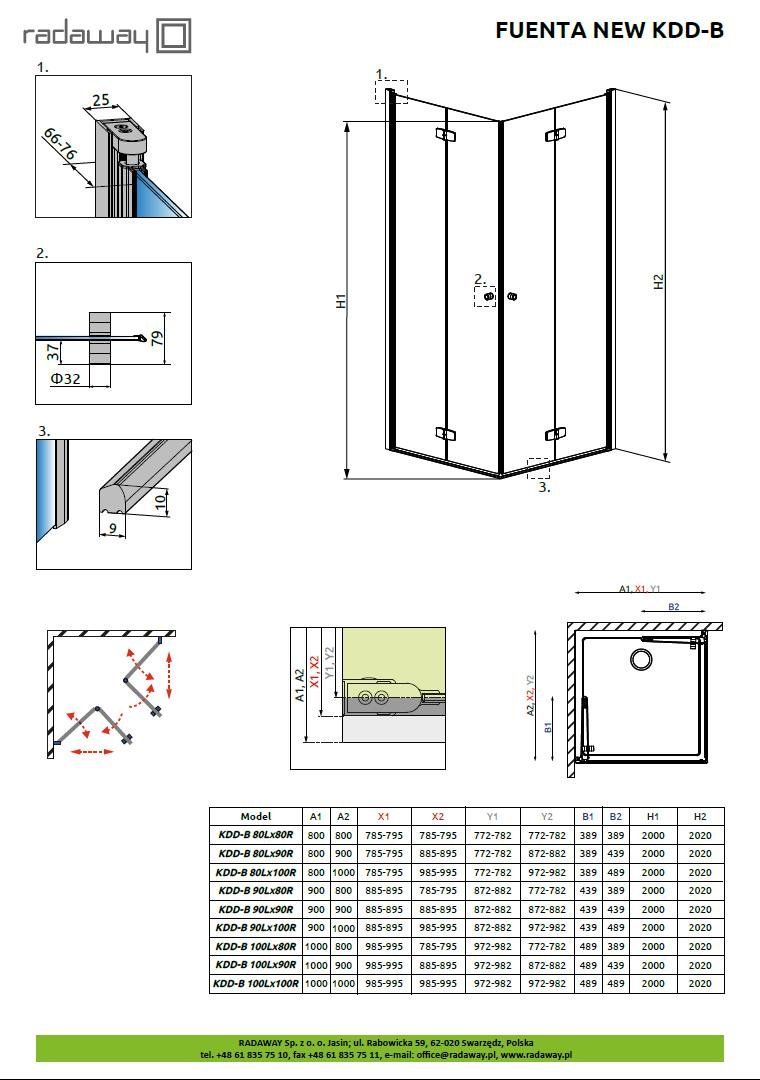 Душевая кабина Radaway Fuenta New KDD-B