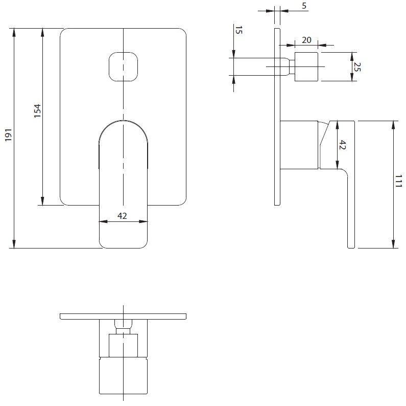 Смеситель для ванны Omnires Baretti, BA7835CR