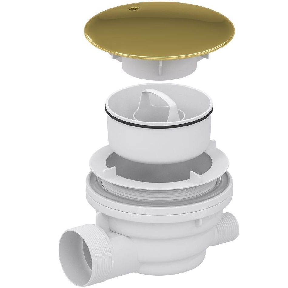 Сифон для душевых поддонов RGW Velplex QYD-01 золото, 18241101-06