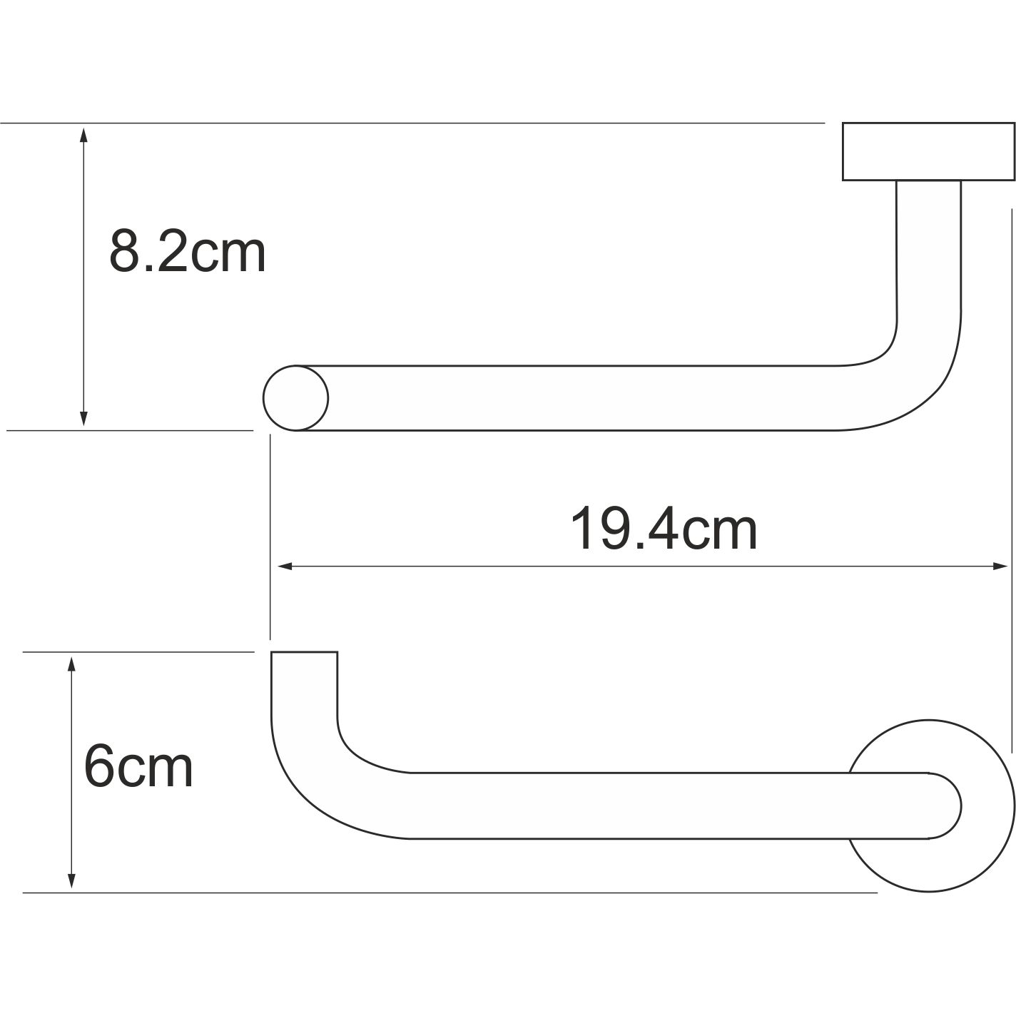 Держатель туалетной бумаги WasserKRAFT Donau, K-9496