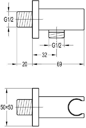 Угловое соединение Omnires, 8876CR