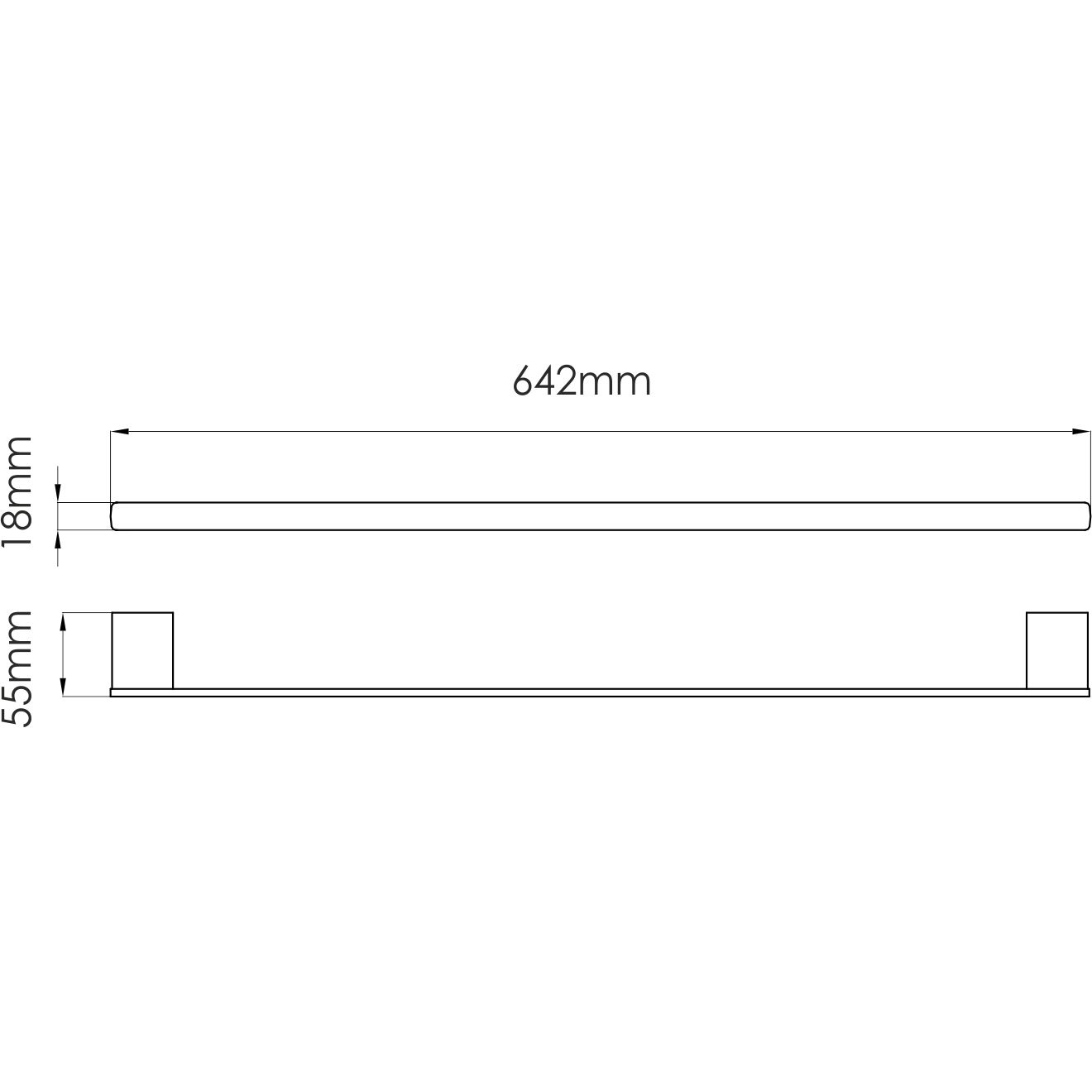 Держатель полотенец одинарный WasserKRAFT Sauer, K-7930