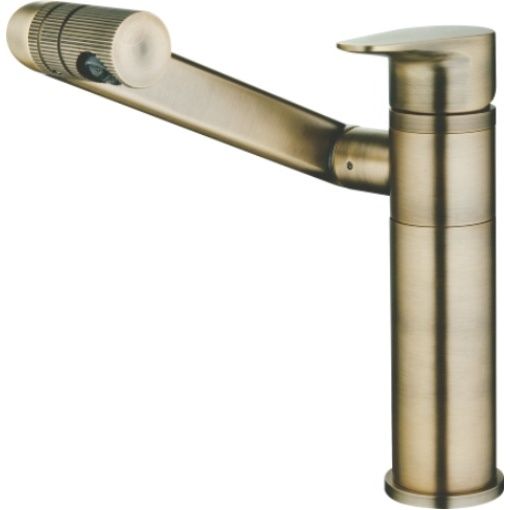 Смеситель для кухни с поворотным аэратором бронза Ledeme L1055C-17