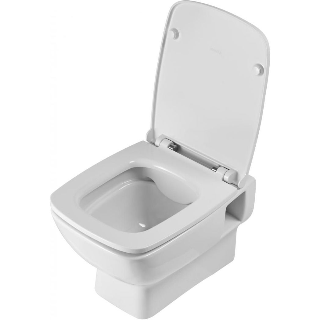 Подвесной унитаз Santek Нео Rimless, тонкое сиденье дюропласт Soft Close, 1.WH30.2.411