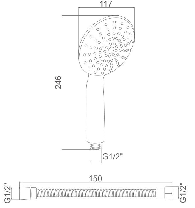 Набор для душа Ledeme L07-43