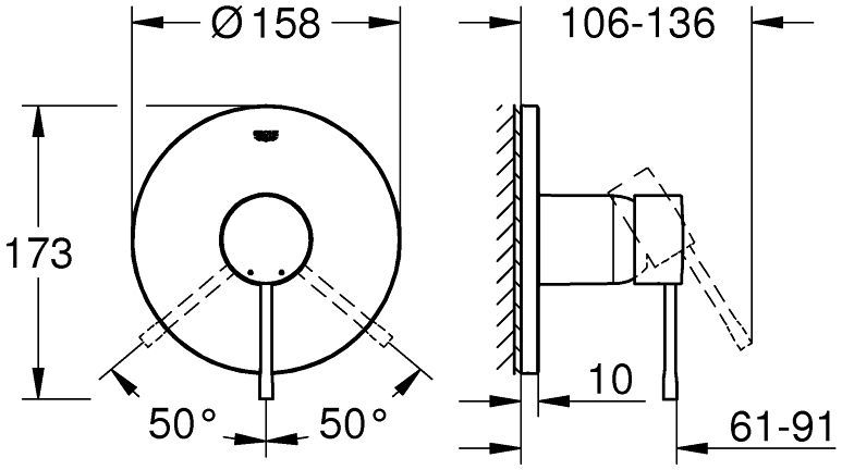 Смеситель для душа Grohe Essence, 24057001