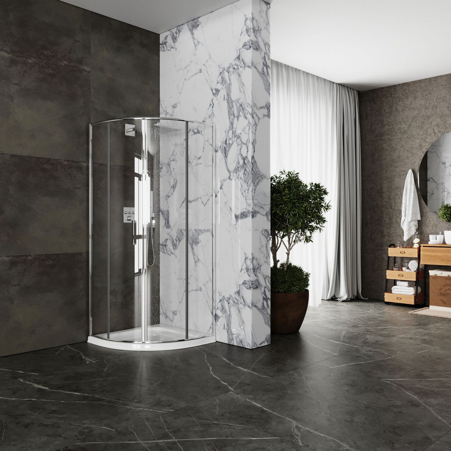 Душевой уголок Roxen Doha 90x90, 55080-90