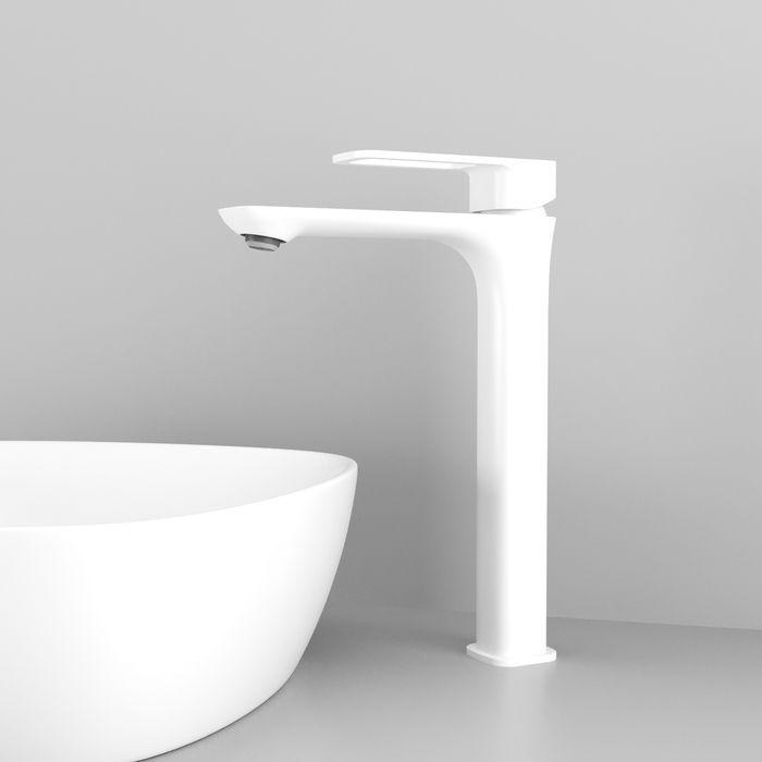 Смеситель для настольного умывальника, белый матовый, Iddis Slide, SLIWT01i01