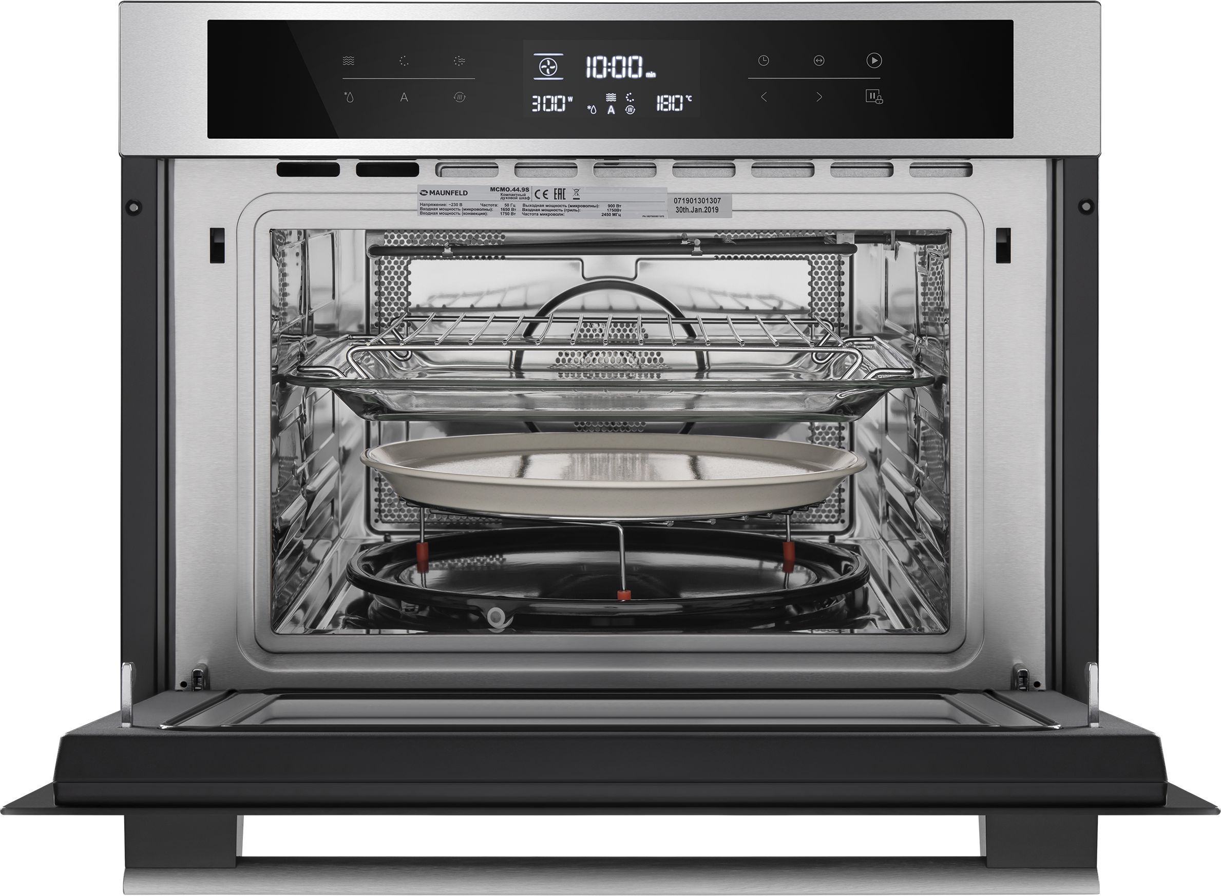 Шкаф духовой электрический с функцией СВЧ Maunfeld, MCMO.44.9S