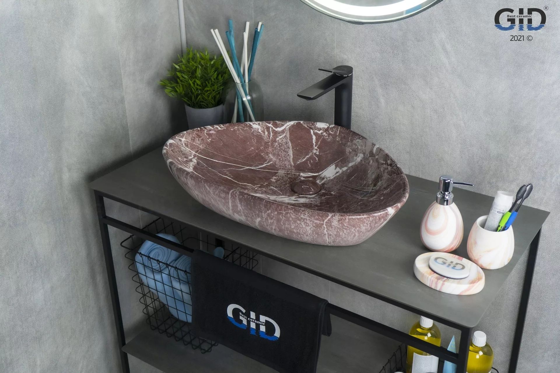 Умывальник Gid MNC208 59x39, 54429