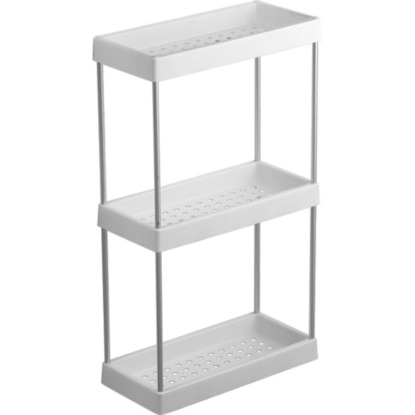 Полка прямоугольная 3-х ярусная белый пластик,  Ledeme L361-3