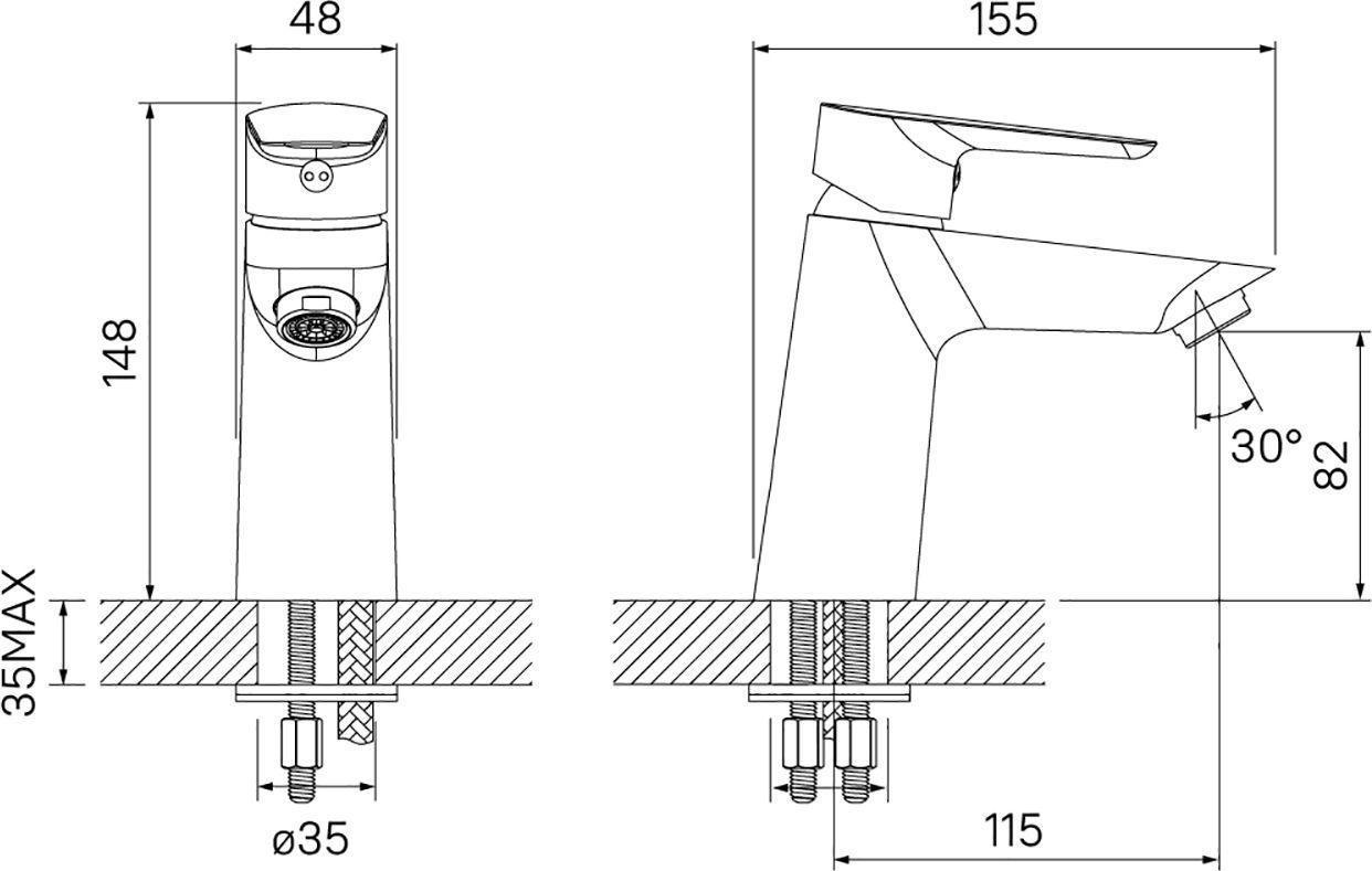 Смеситель для умывальника, Iddis Cloud, CLOSB00i01