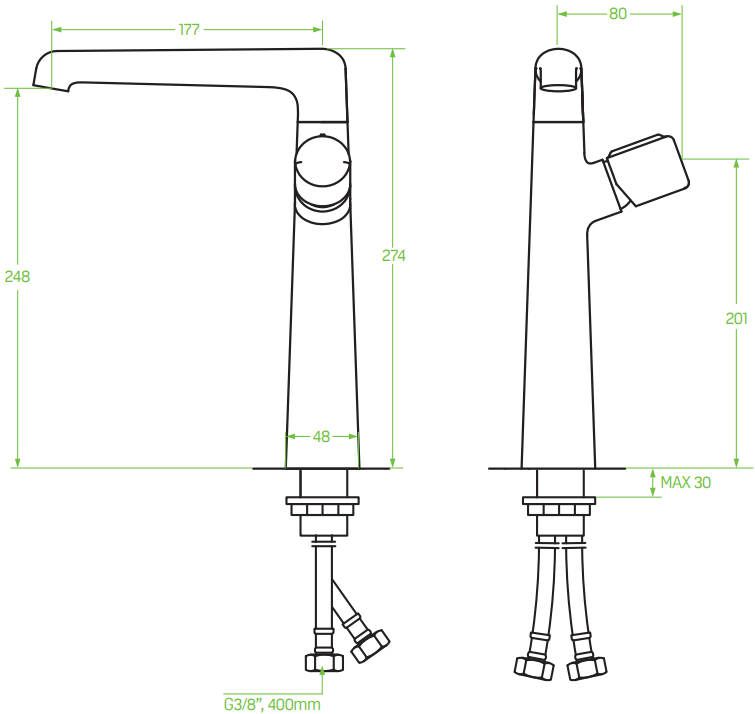 Смеситель для раковины Laveo Pretto хром, BAO_025D