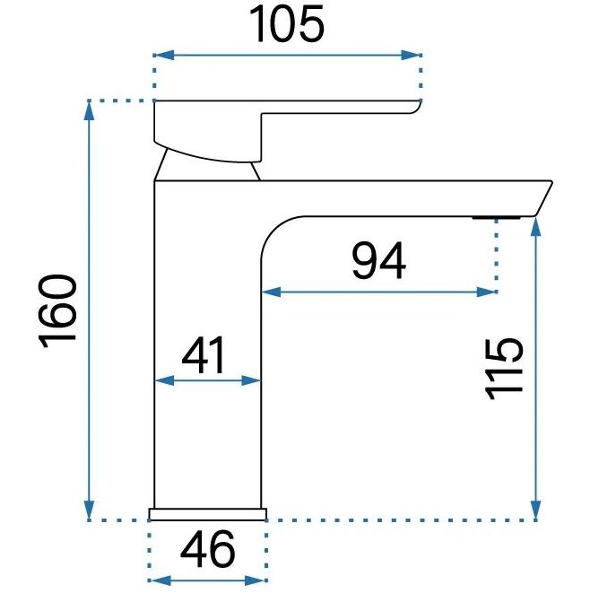 Смеситель для умывальника Rea Argus Black, REA-B6210