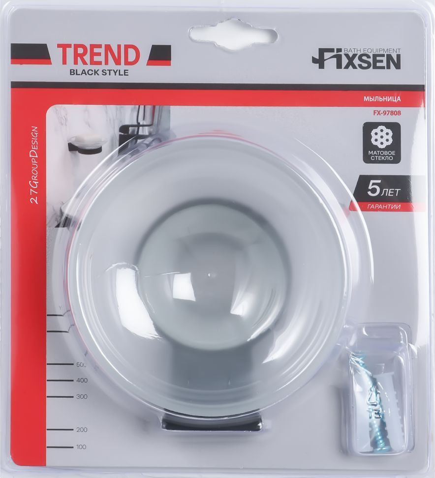Мыльница стекло Fixsen Trend, FX-97808